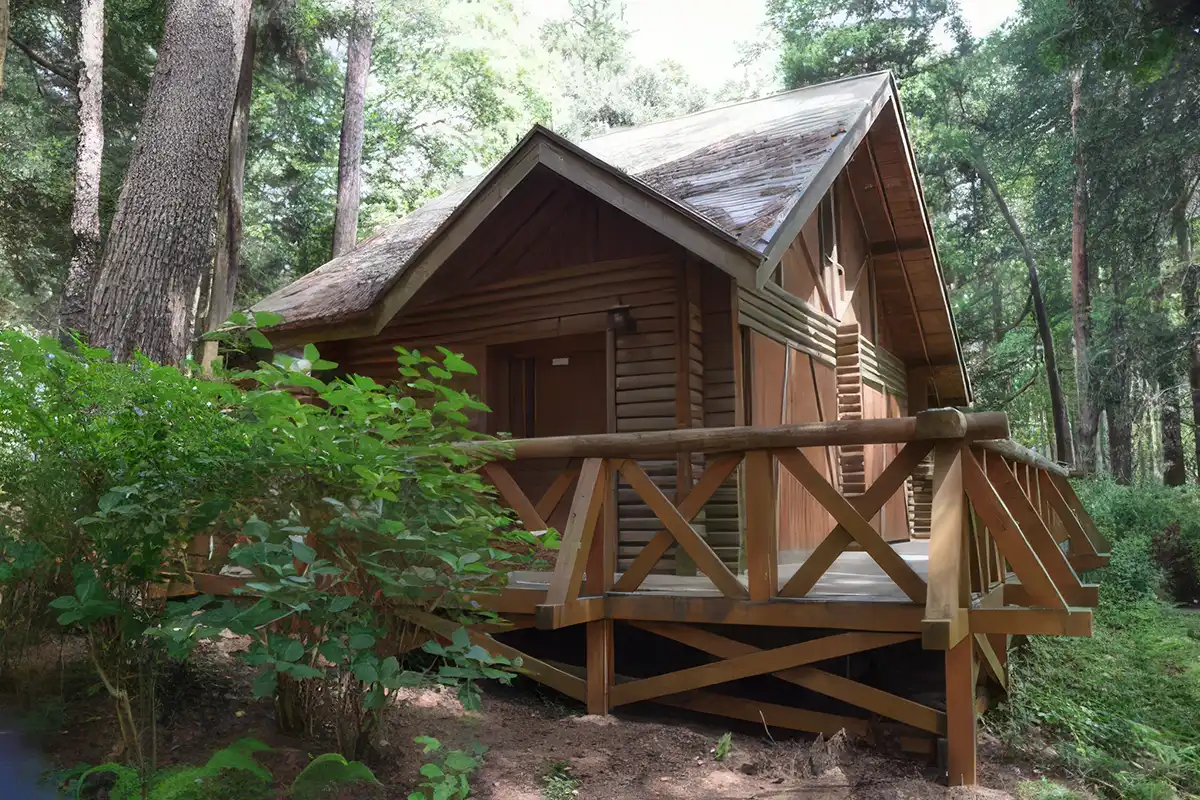 ログハウスコテージの風景
